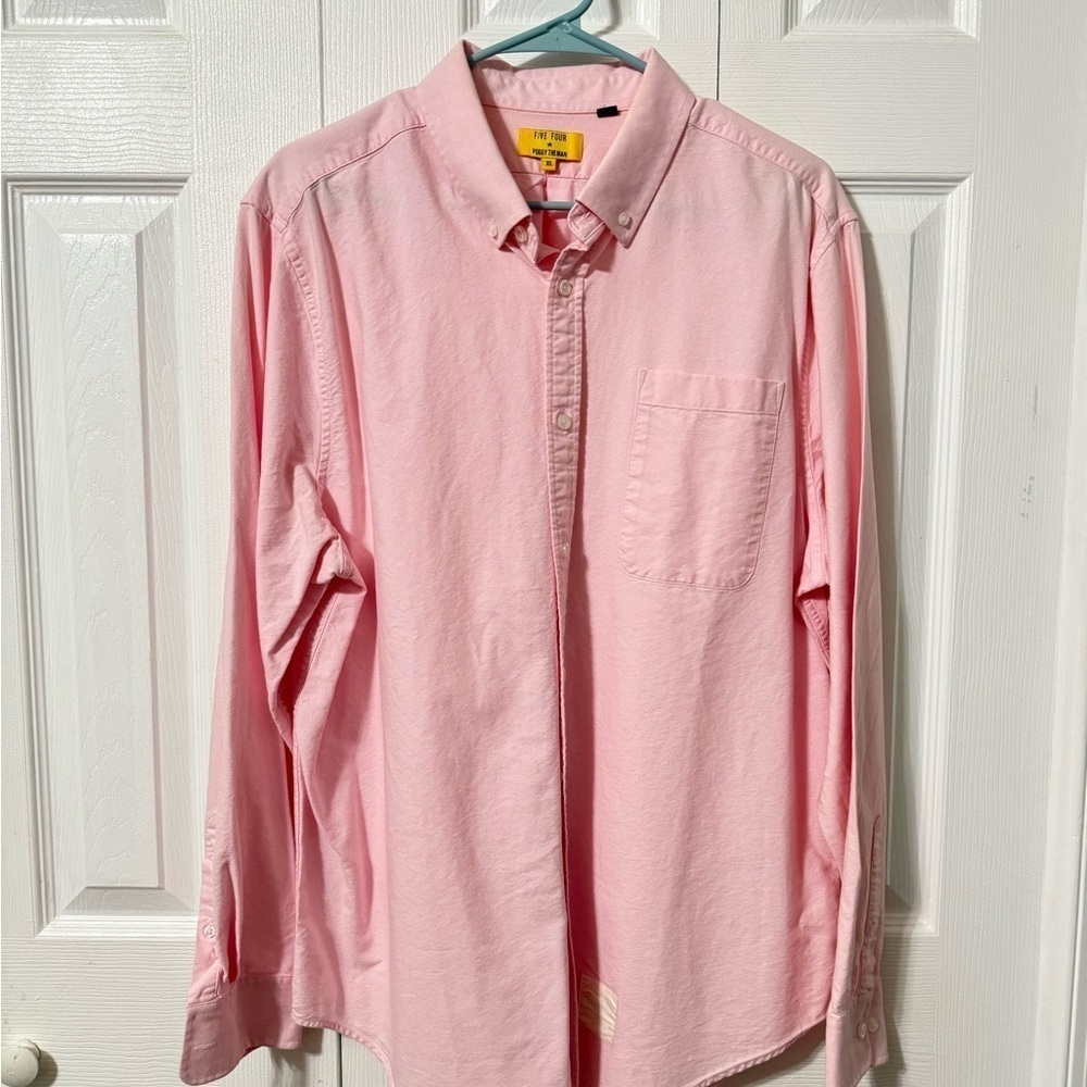 Five Four x Poggy The Man XL Darrick Oxford Shirt Pink Button Up Long Sleeve - Picture 4 of 11